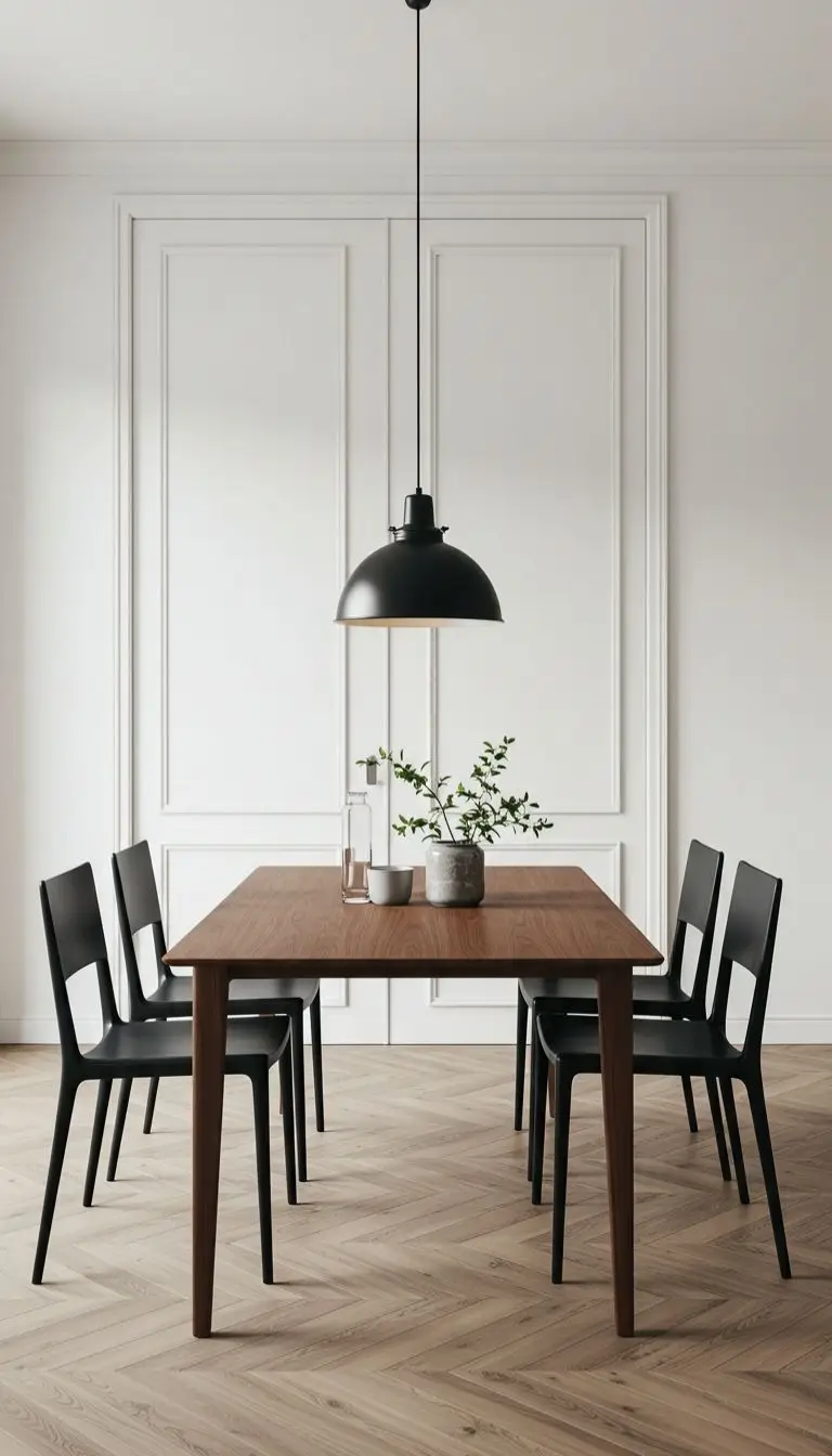 9 Modern Dining Room Ideas to Elevate Your Mealtime Experience 2 Minimalist Elegance: Less is More