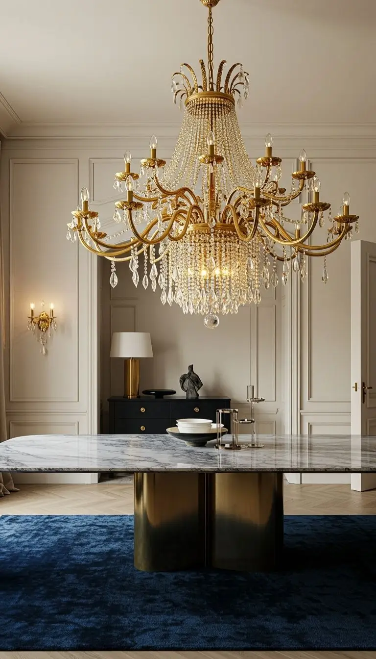 9 Modern Dining Room Ideas to Elevate Your Mealtime Experience 3 Statement Lighting for a Bold Focal Point