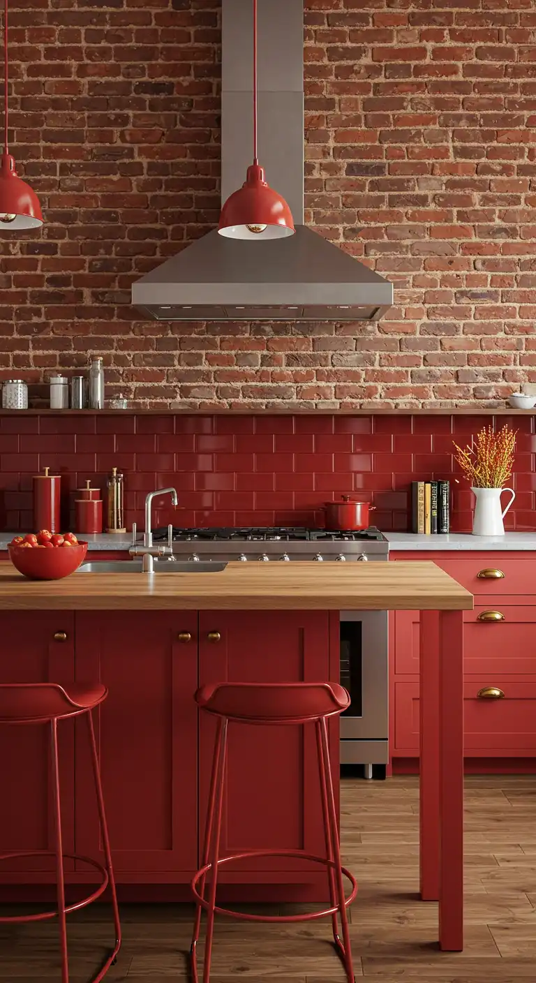 9 Feng Shui Kitchen Color Ideas to Create a Balanced Space 5 4. Fiery Reds for Passion and Energy