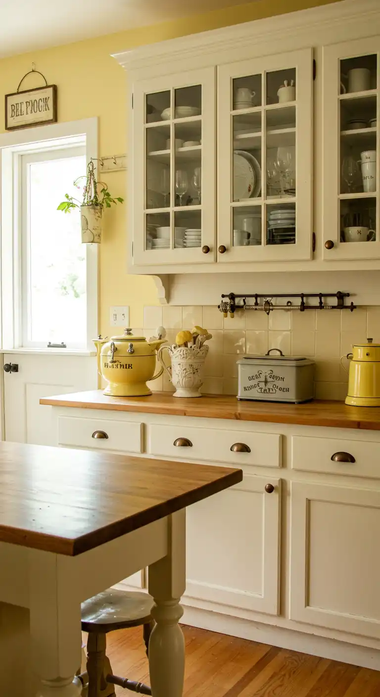 10 Farmhouse Kitchen Color Ideas for a Cozy and Warm Space 8 7. Butter Yellow for a Cheerful Ambiance