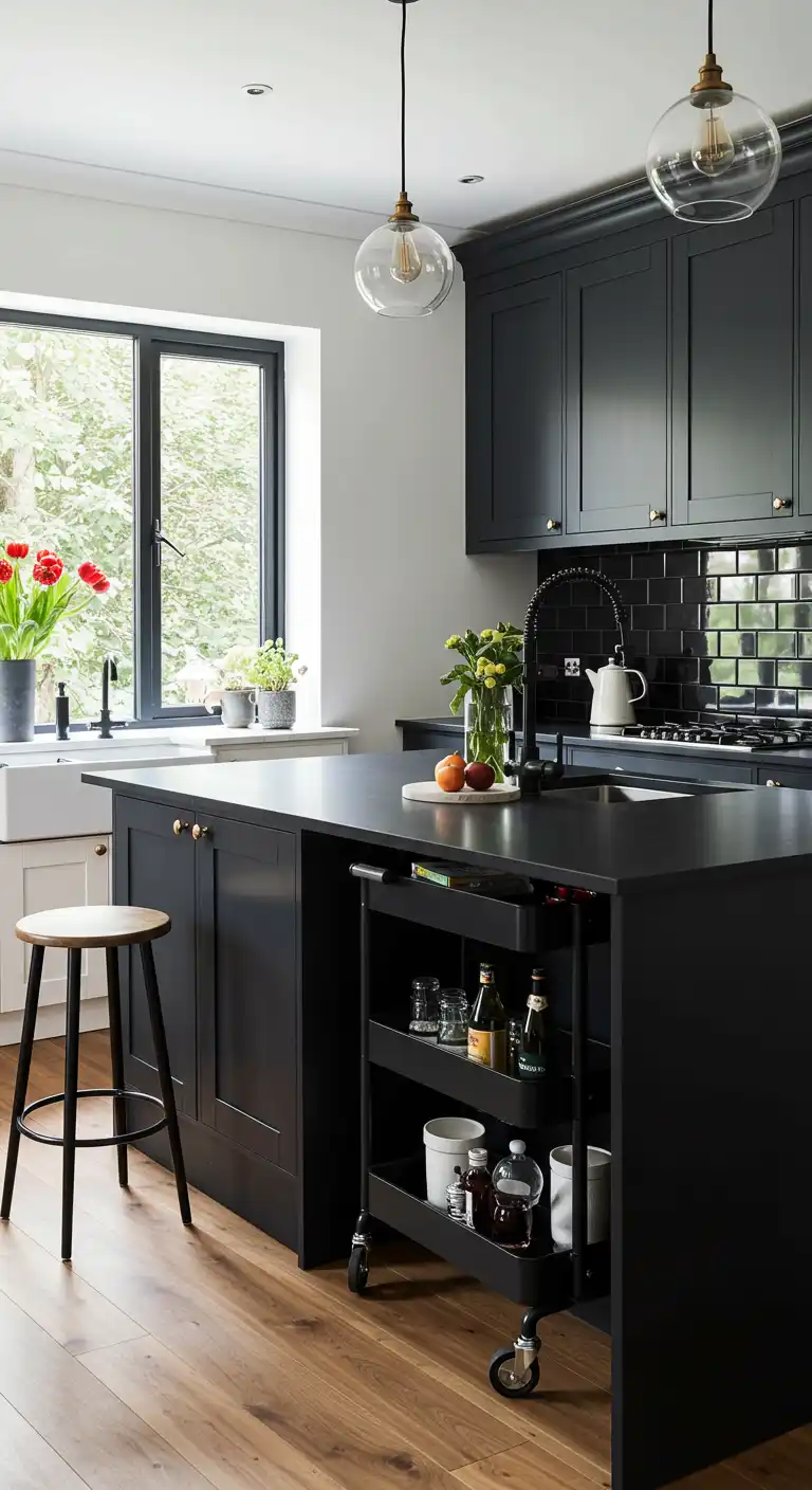 9 Feng Shui Kitchen Color Ideas to Create a Balanced Space 10 9. Rich Black for Sophistication