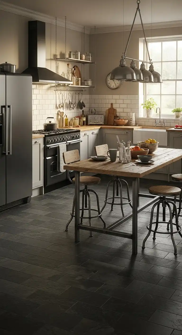 Modern-Industrial Mix in an Open Kitchen Space