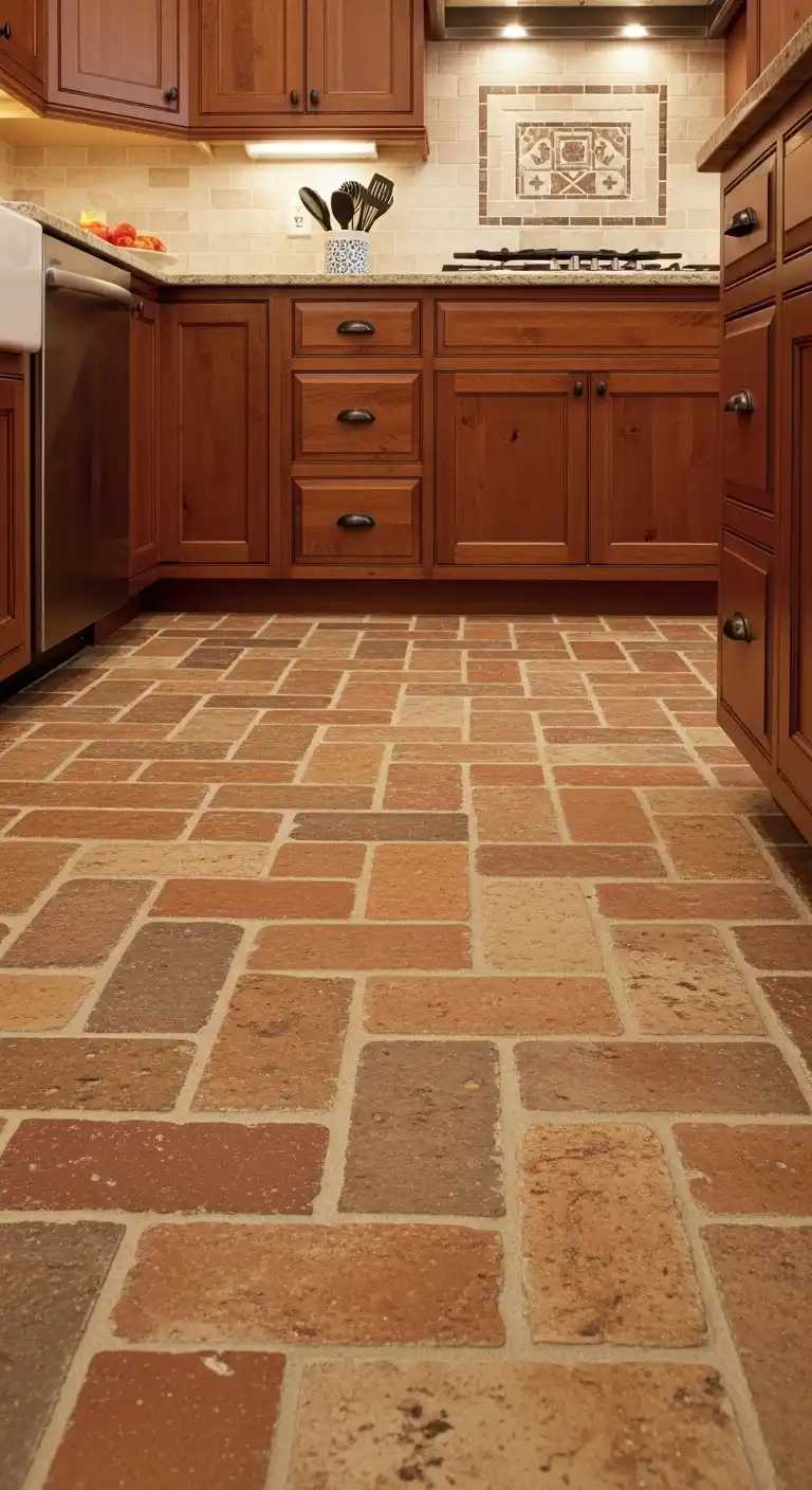 Multi-Toned Brick Flooring 0