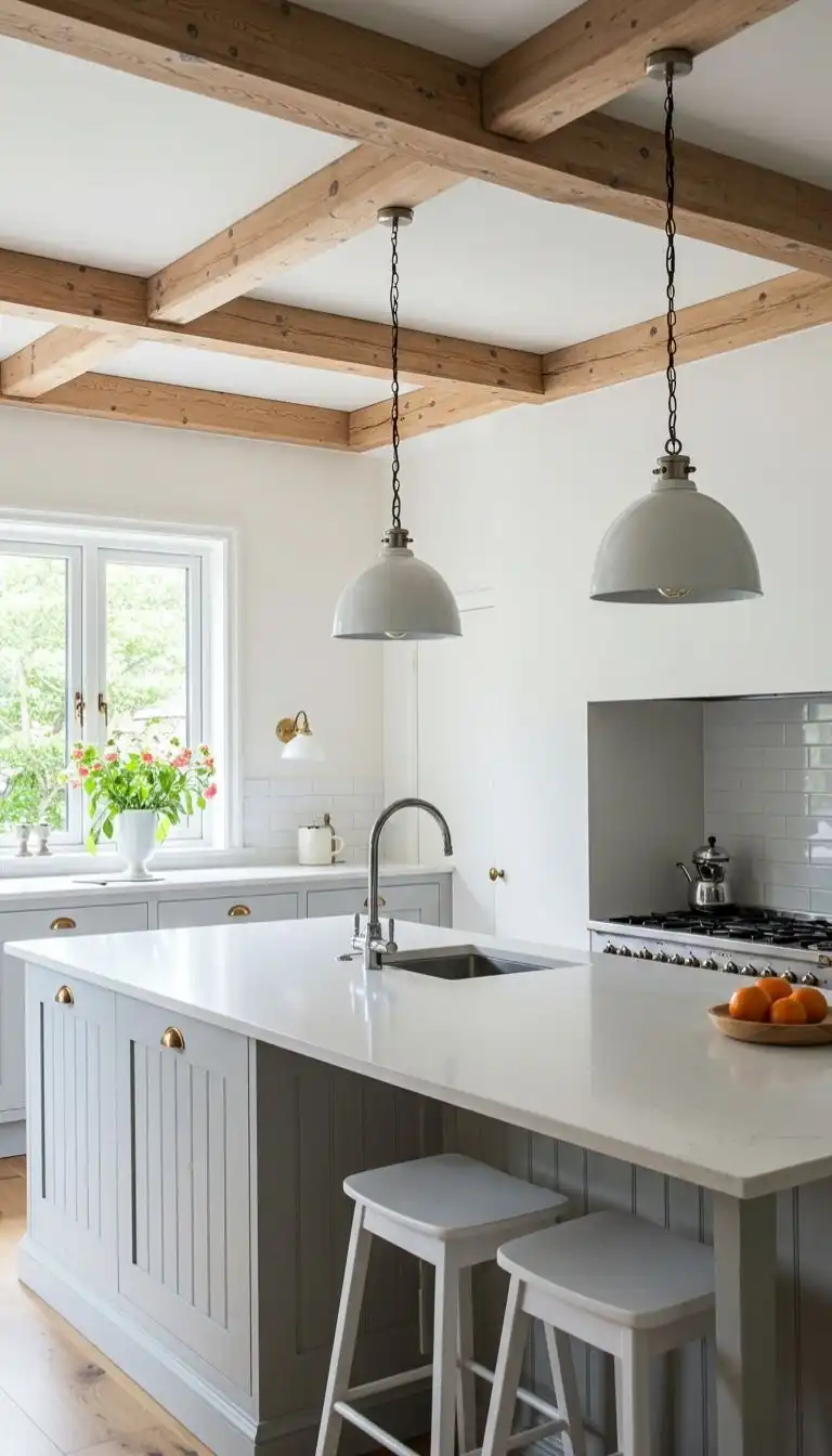 10 Striking Open-Beam Ceiling Ideas for Kitchens with Character 4 Scandinavian-Inspired Light Wood Beams