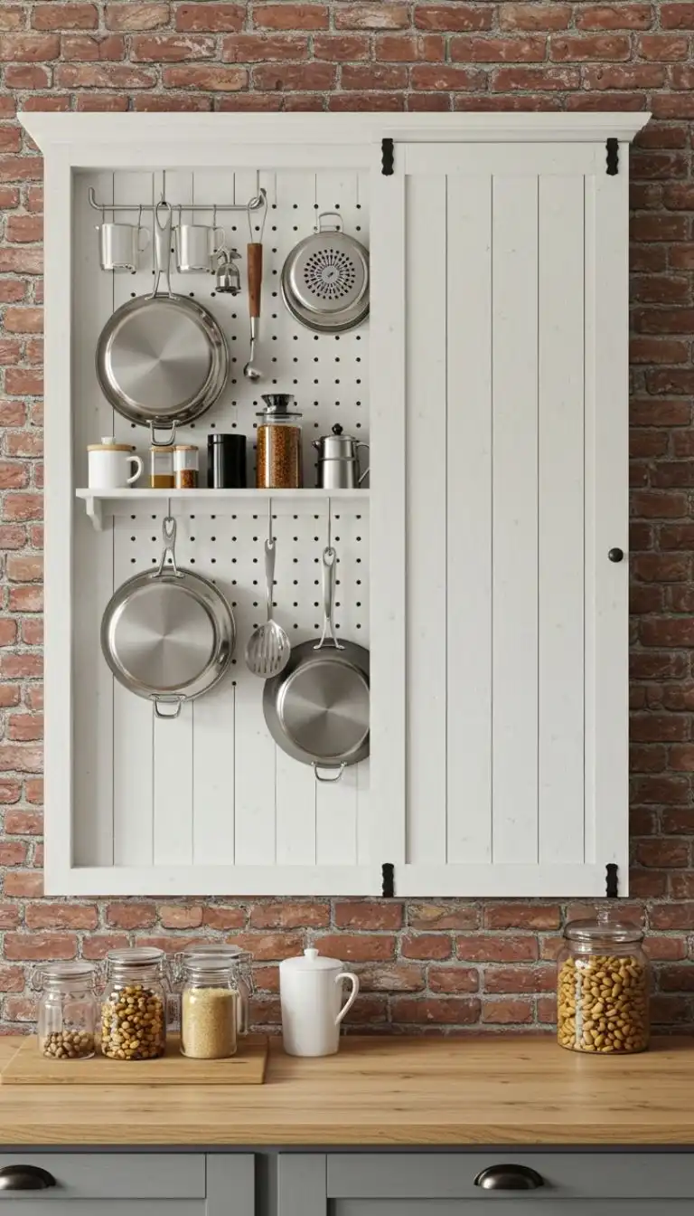 9 Clever Hidden Storage Ideas for Kitchens to Maximize Space 7 Wall Panels with Hidden Hooks