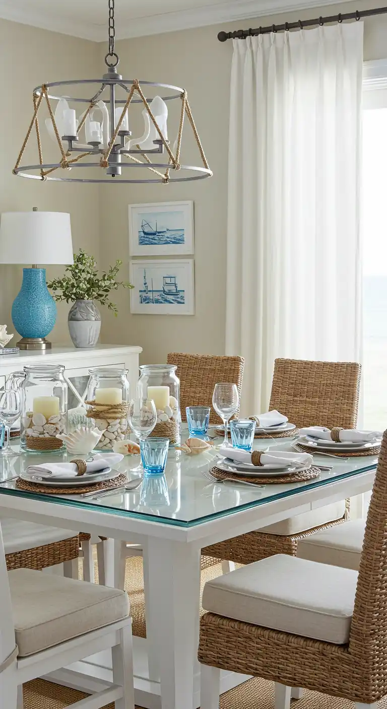 17 Luxury Dining Room Inspirations for a Sophisticated Setup 2 1) Coastal Elegance with Nautical Accents