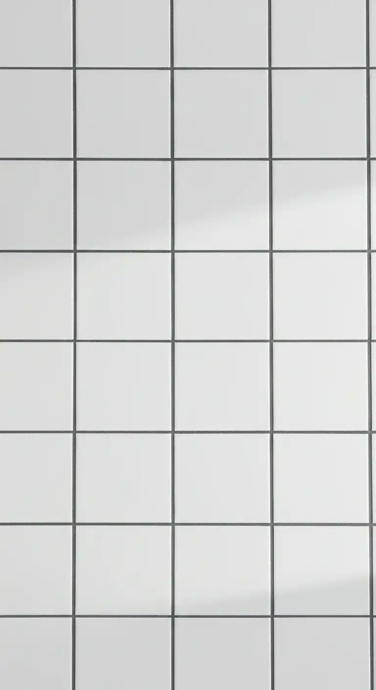 19 Elegant Kitchen Flooring Ideas with Dark Grout for a Sleek Finish 2 1) White Porcelain Tiles with Dark Gray Grout