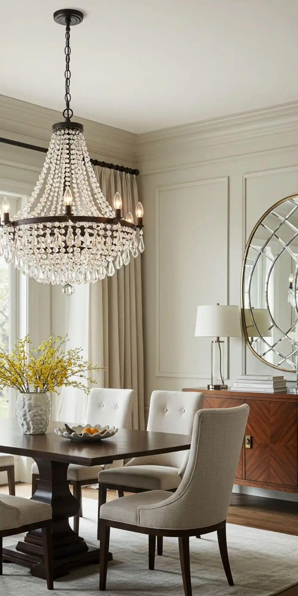 10 Dining Room Lighting Inspiration Ideas for a Perfect Ambiance 2 Classic Chandeliers for Timeless Elegance