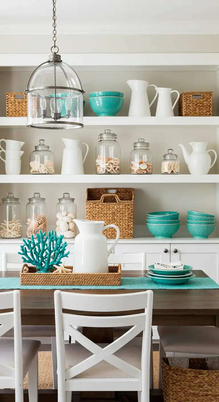15 Dining Table Ideas to Refresh Your Dining Space 11 10) Open Shelving Display