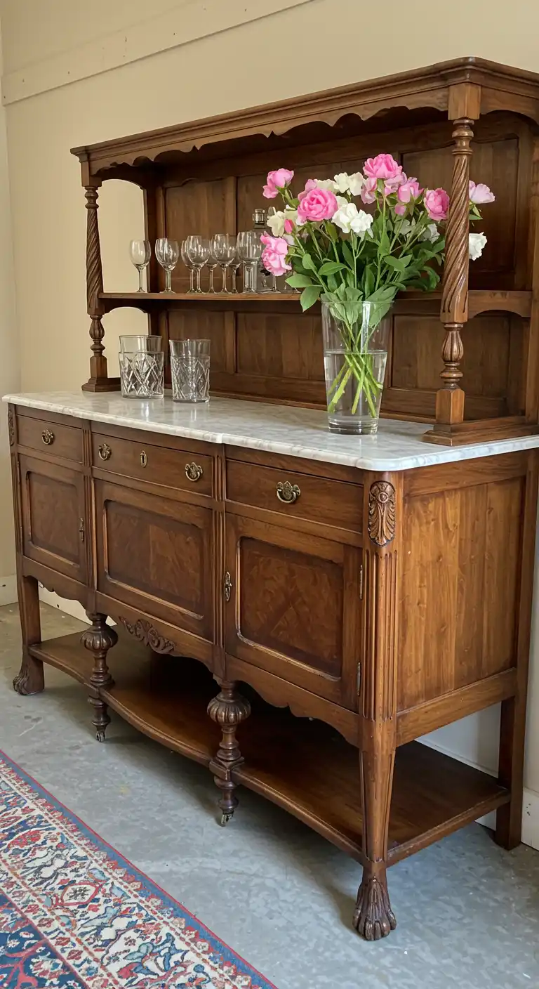 19 Vintage Dining Room Ideas for a Timeless Look 12 11) Buffets and Sideboards