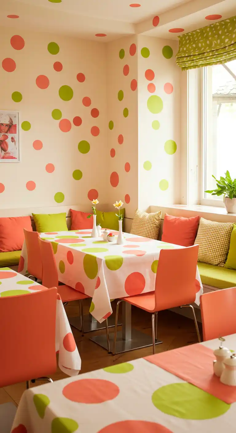 23 Dining Room Wallpaper Ideas to Make Your Walls Pop 12 11) Polka Dots