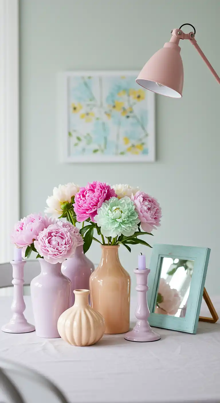 20 Stylish Sideboard and Buffet Decor Ideas for a Chic Touch 12 11) Soft Pastel Palette