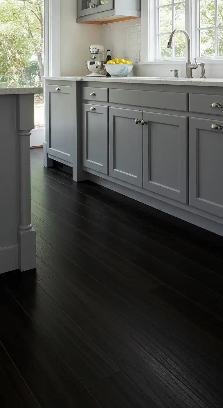 12) Charcoal Bamboo Flooring