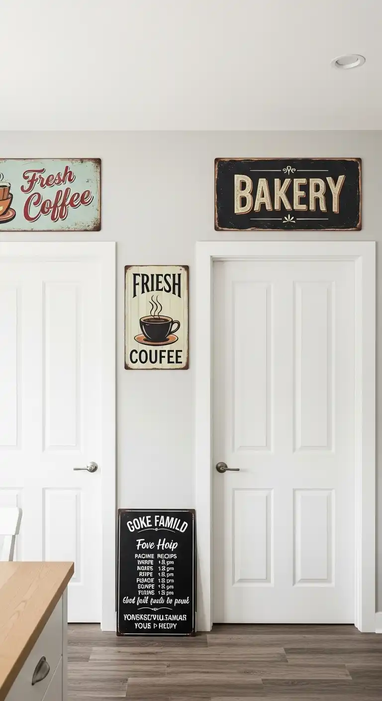 20 Vintage Kitchen Decor Ideas for a Timeless Look 13 12. Retro Signage