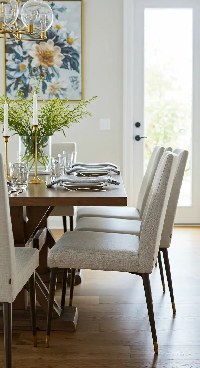 17 Luxury Dining Room Inspirations for a Sophisticated Setup 14 13) Metallic Accents for Subtle Shine
