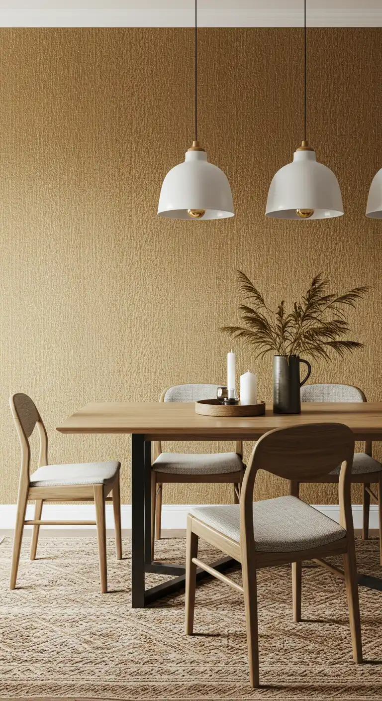 15 Boho Style Dining Room Ideas for a Free-Spirited Vibe 14 13) Natural Fiber Wall Panels