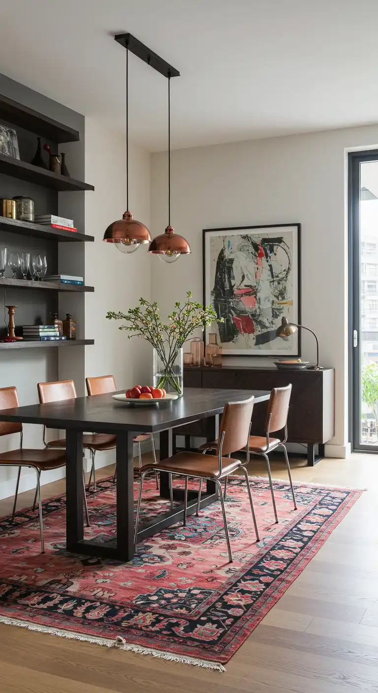 19 Open Concept Dining Area Designs for a Spacious Feel 13 13) Urban Chic Sophistication