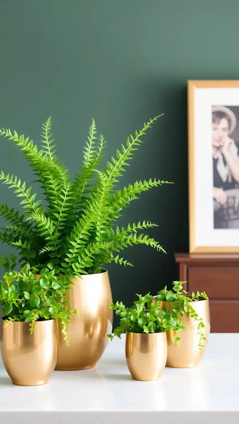 21 Transitional Dining Room Ideas That Blend Old and New Perfectly 15 14. Greenery in Modern Planters