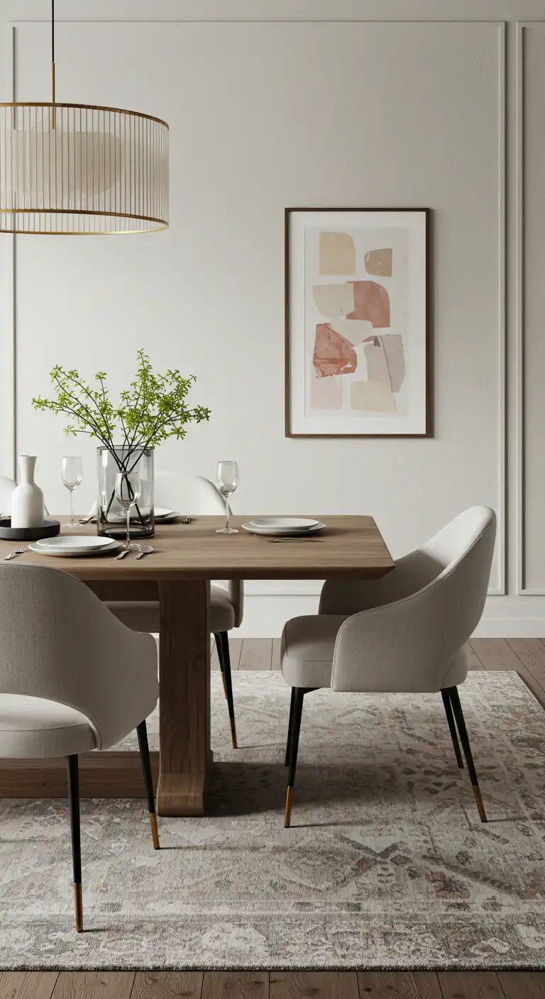 17 Luxury Dining Room Inspirations for a Sophisticated Setup 16 15) Layered Textures for Depth and Comfort