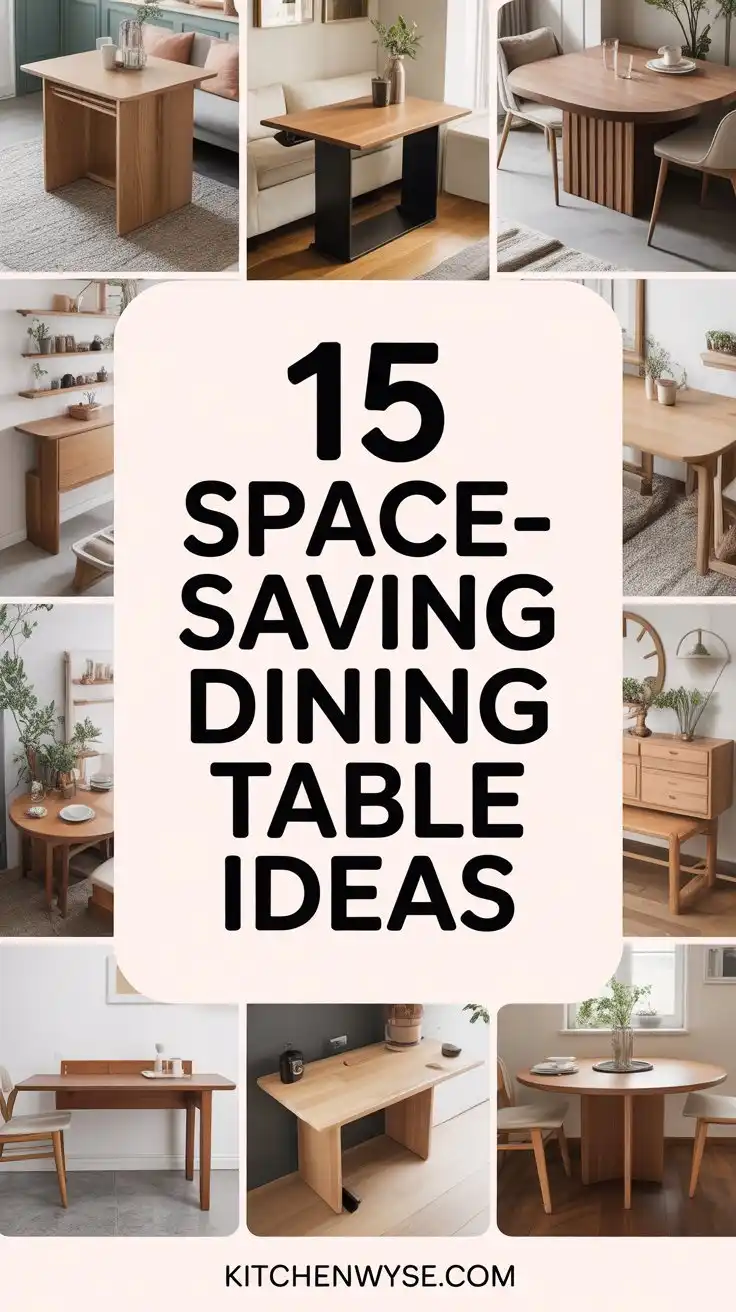 15 Dining Table Ideas to Refresh Your Dining Space 1 15 Space-Saving Dining Table Ideas