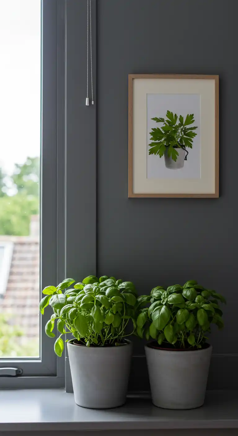 15. Grey with Greenery