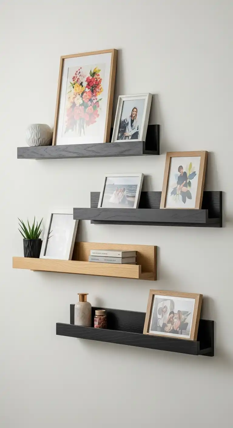 Empty Kitchen Wall Ideas: 15 Stylish Ways to Fill the Blank Space 16 15. Set Up a Photo Ledge