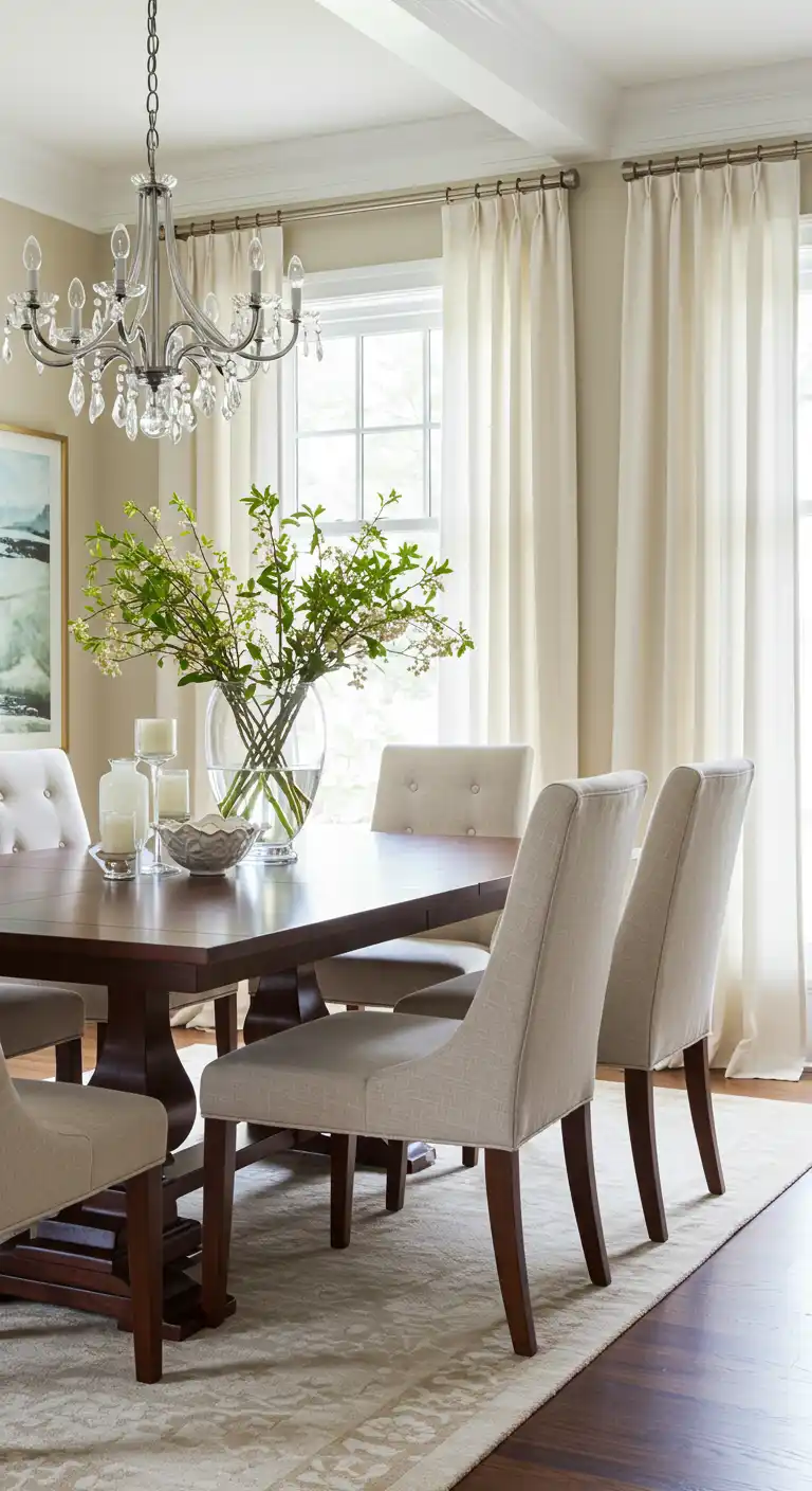 19 Open Concept Dining Area Designs for a Spacious Feel 16 16) Elegant Transitional Blend
