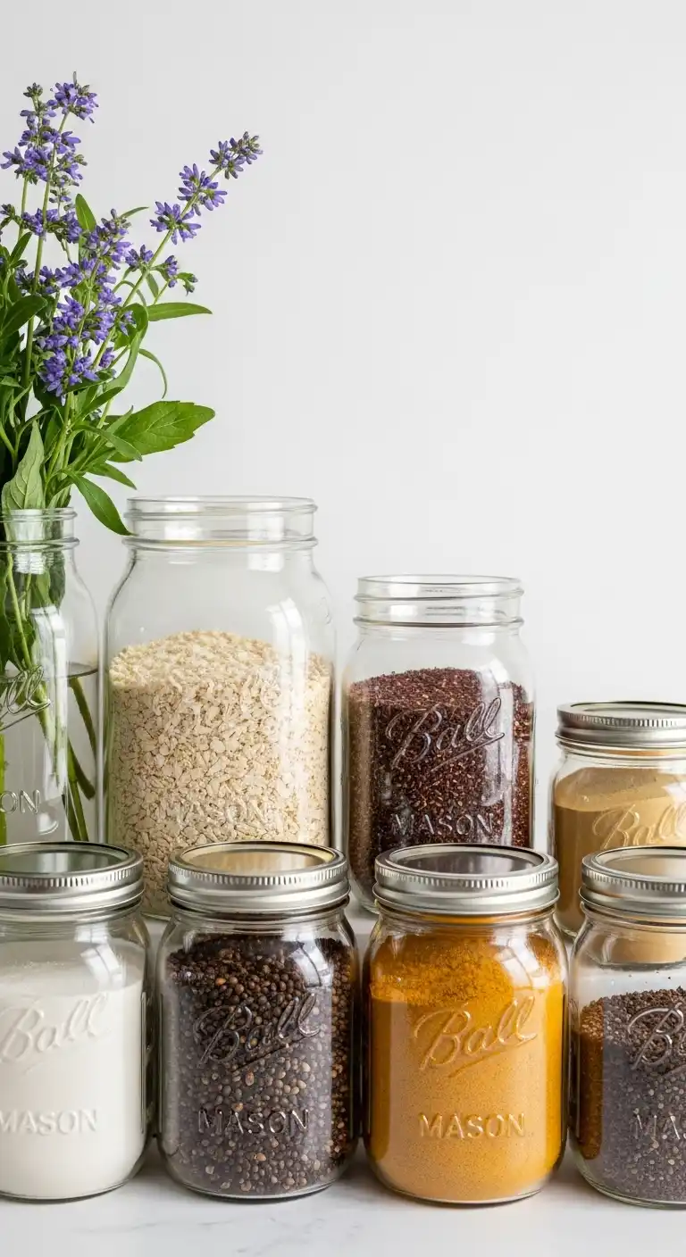 20 Vintage Kitchen Decor Ideas for a Timeless Look 17 16. Mason Jar Storage