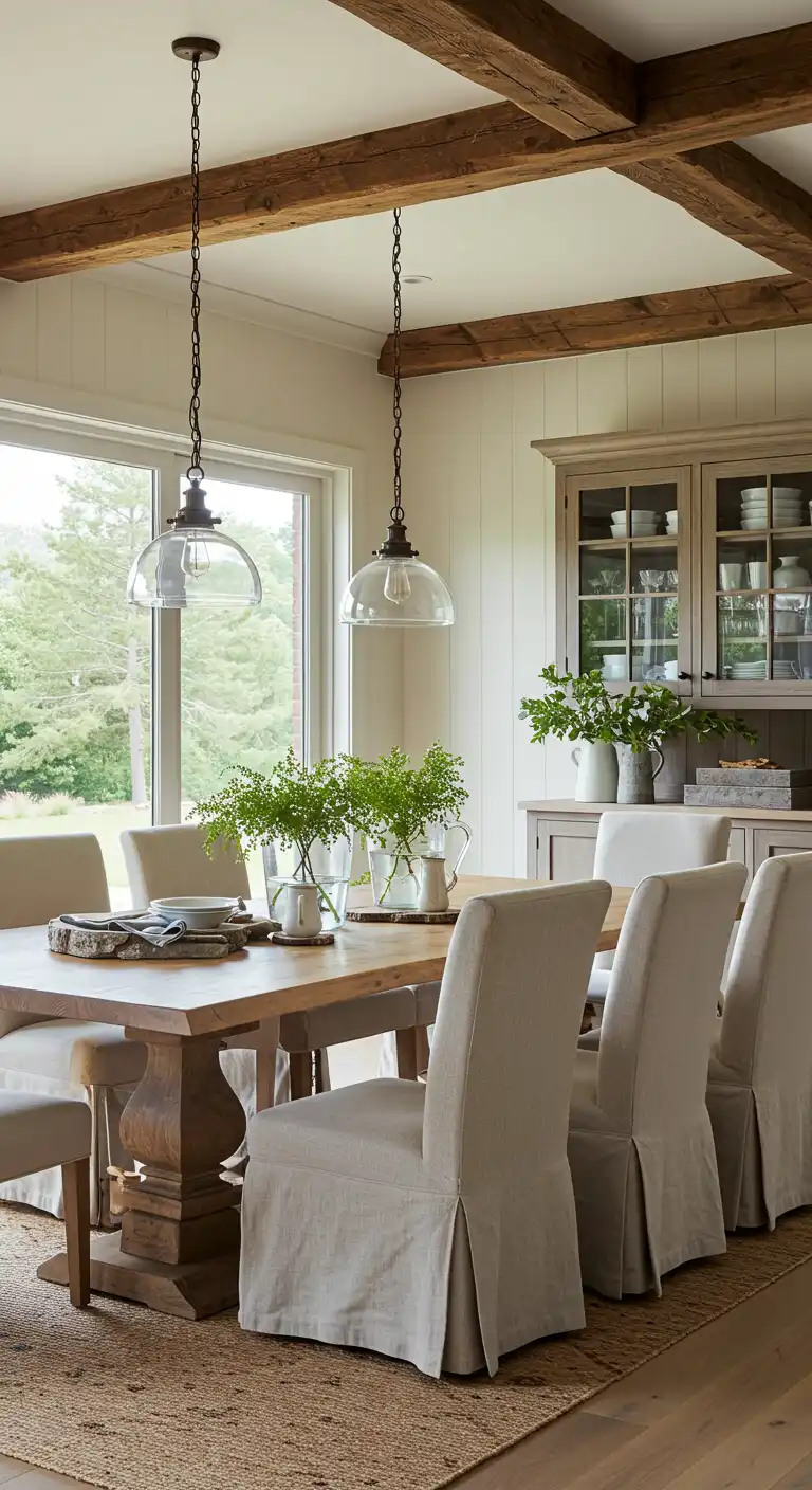 19 Open Concept Dining Area Designs for a Spacious Feel 18 18) Natural Rustic Elegance