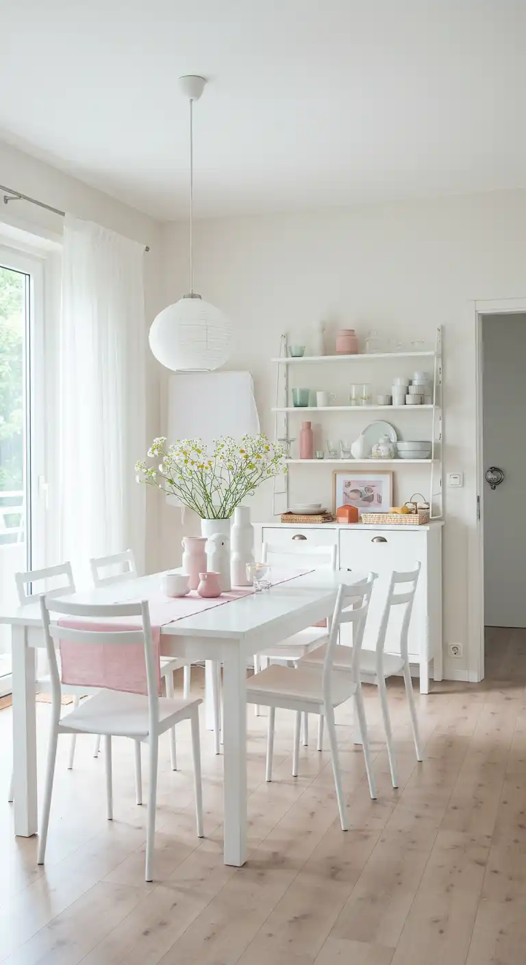 19 Open Concept Dining Area Designs for a Spacious Feel 19 19) Bright Plain Simplicity