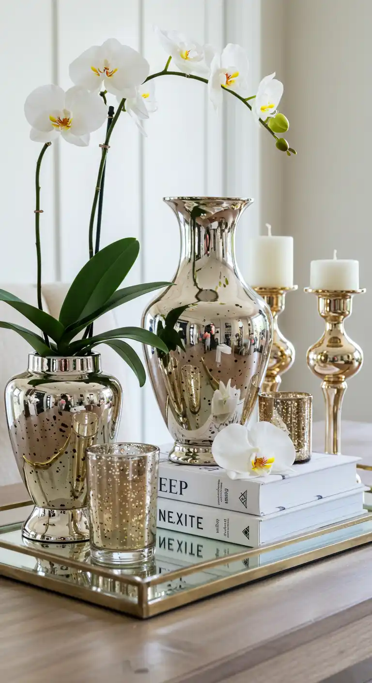 20 Stylish Sideboard and Buffet Decor Ideas for a Chic Touch 20 19) Sleek Metallic Accents