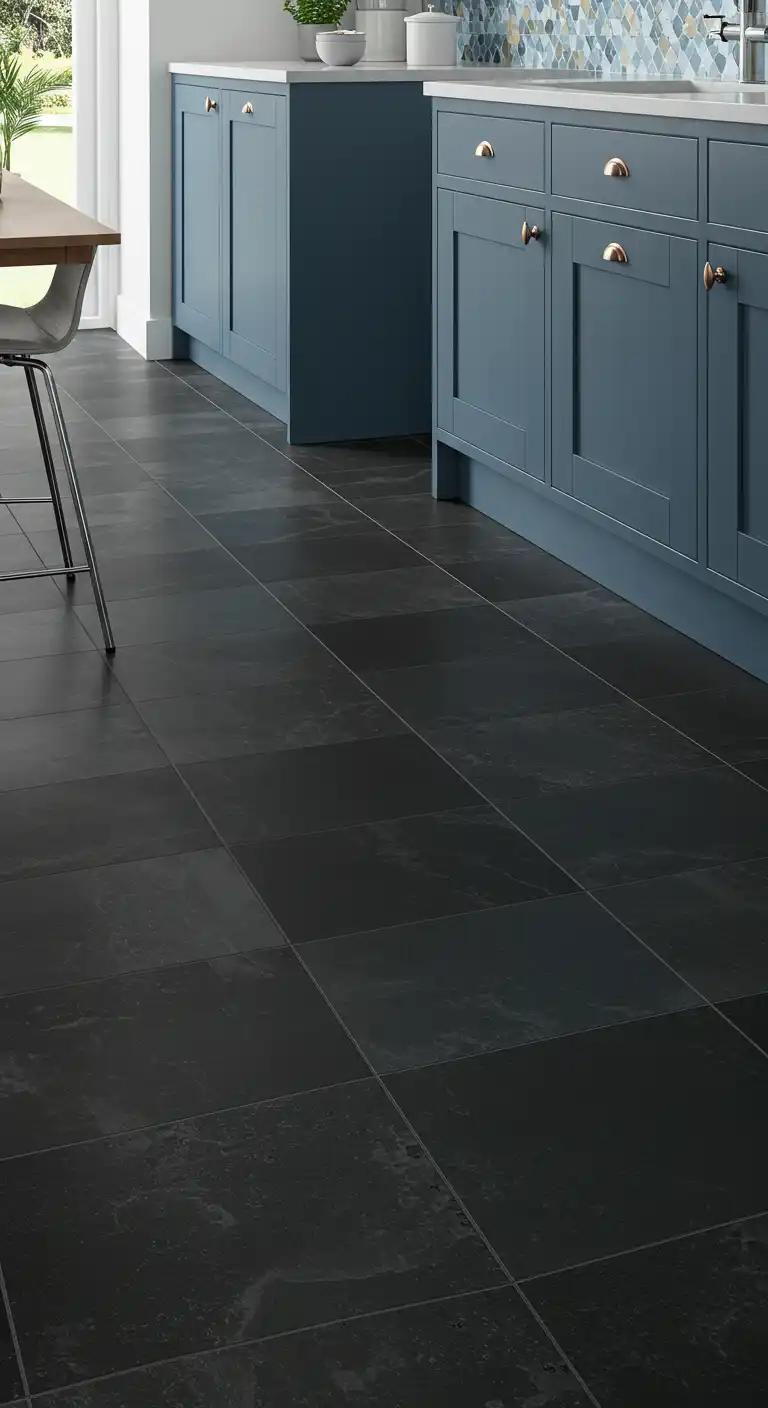 2) Charcoal Porcelain Tiles
