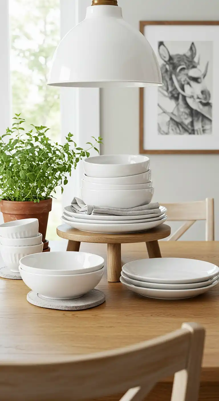 20 Stylish Sideboard and Buffet Decor Ideas for a Chic Touch 21 20) Functional Serveware Display
