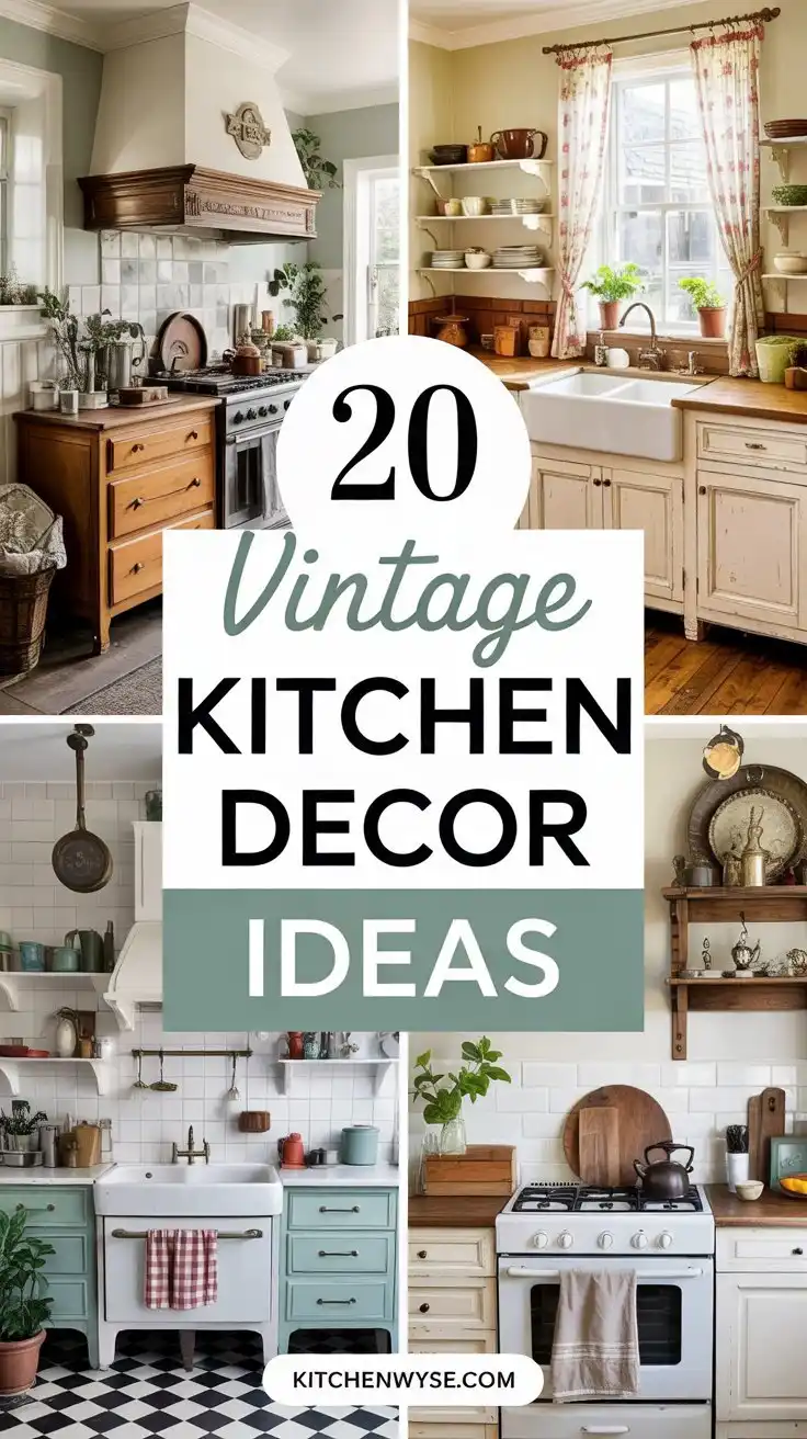 20 Vintage Kitchen Decor Ideas for a Timeless Look 1 20 Vintage Kitchen Decor Ideas for a Timeless Look