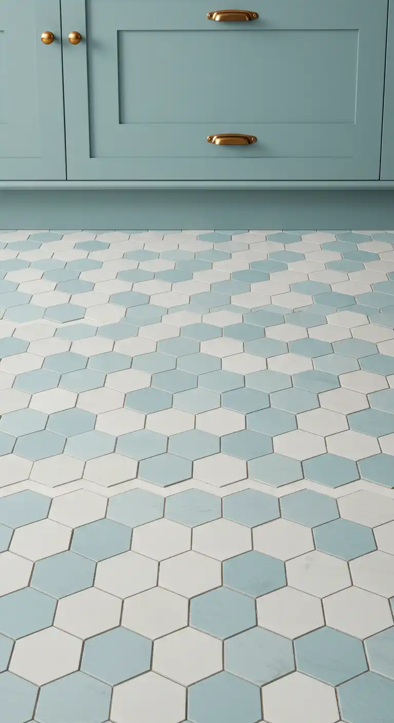18 Unique Craftsman Kitchen Flooring Ideas for a Handcrafted Look 4 3) Hexagonal Ceramic Tiles