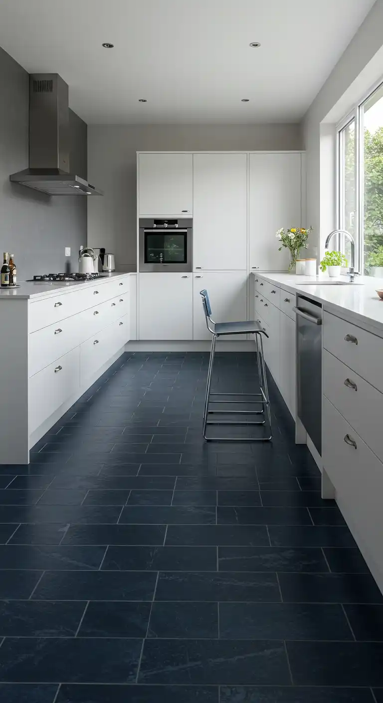 3) Midnight Blue Ceramic Tiles