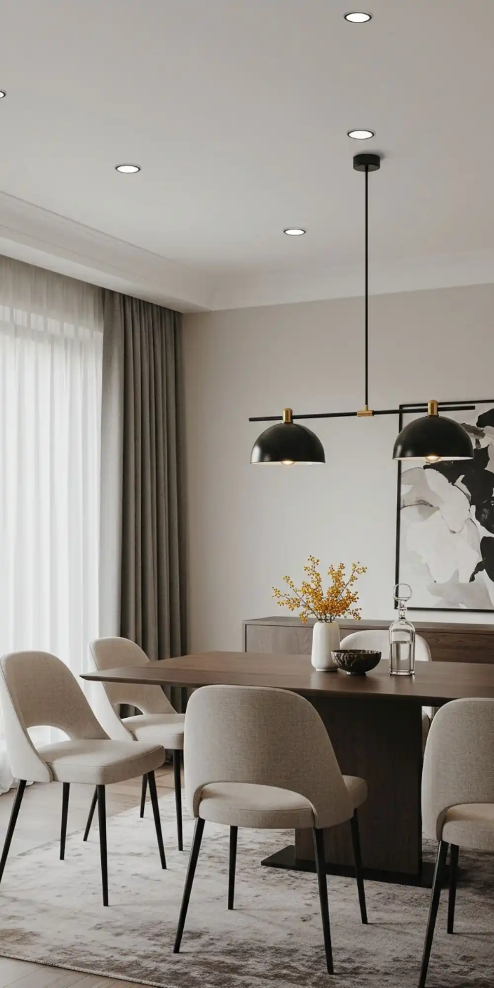 10 Dining Room Lighting Inspiration Ideas for a Perfect Ambiance 4 Recessed Lighting for a Subtle Glow