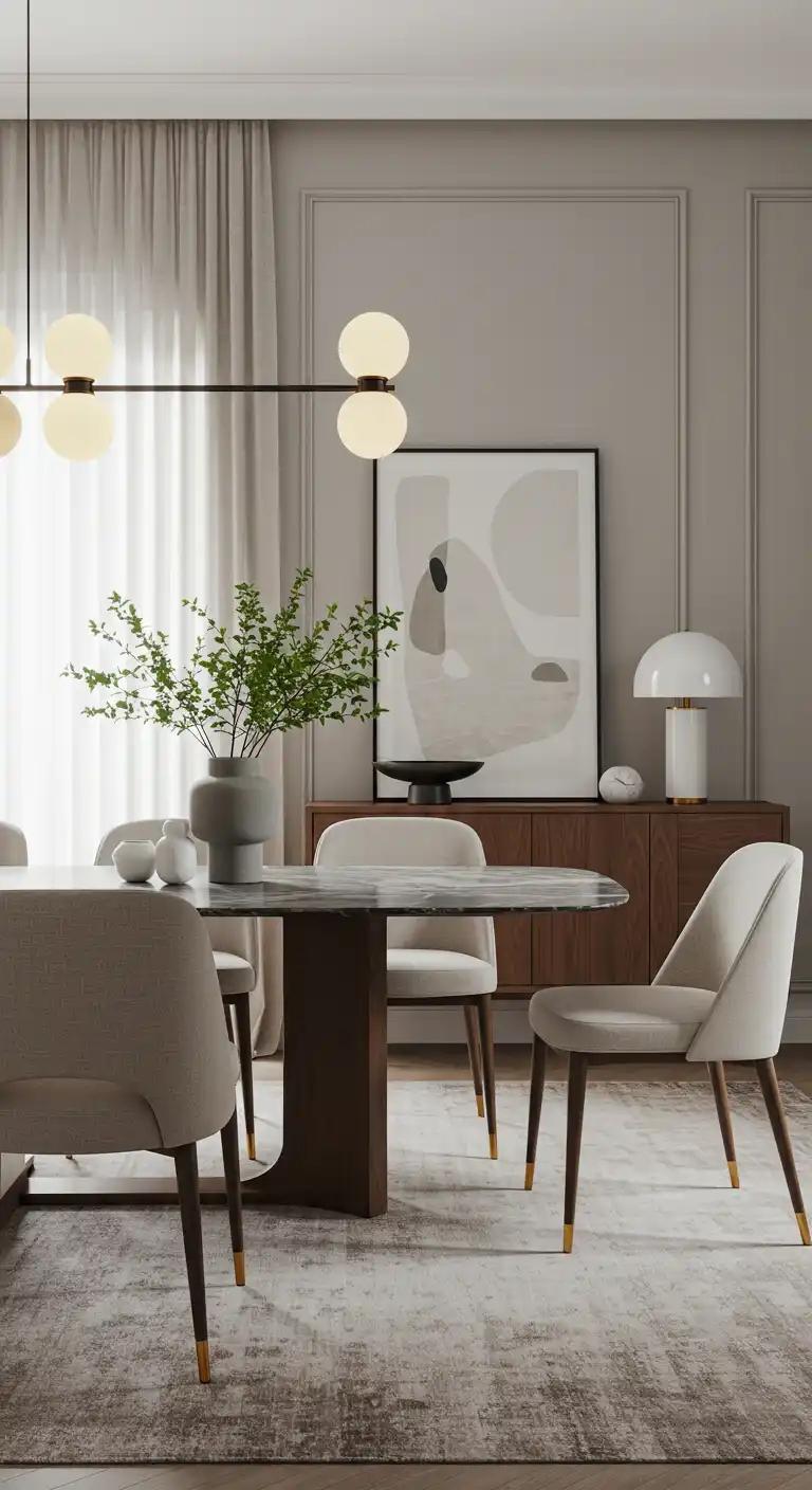 17 Luxury Dining Room Inspirations for a Sophisticated Setup 6 5) Minimalist Elegance with Clean Lines