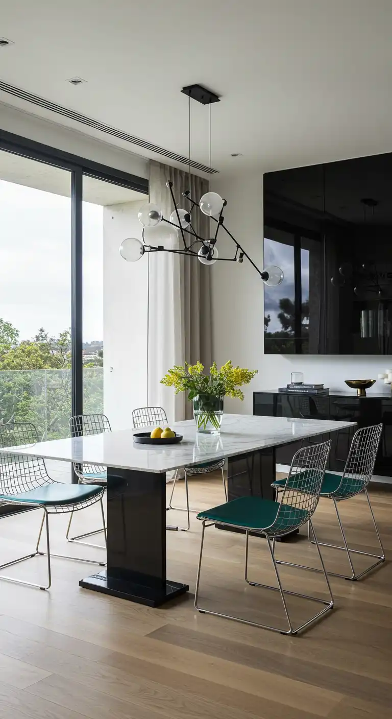 19 Open Concept Dining Area Designs for a Spacious Feel 5 5) Sleek Contemporary Elegance