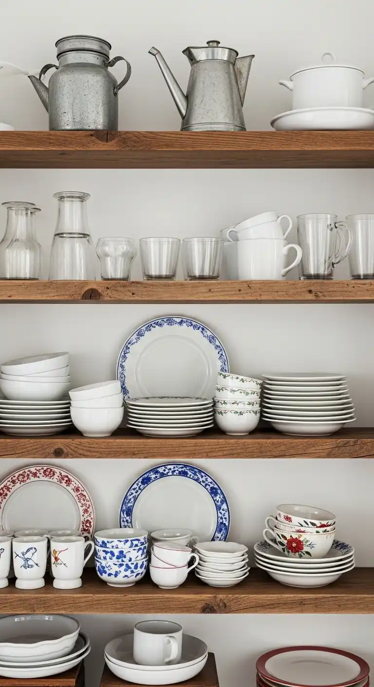 20 Vintage Kitchen Decor Ideas for a Timeless Look 6 5. Open Shelving