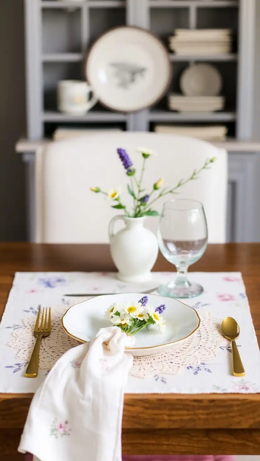 21 Transitional Dining Room Ideas That Blend Old and New Perfectly 6 5. Summery Table Settings