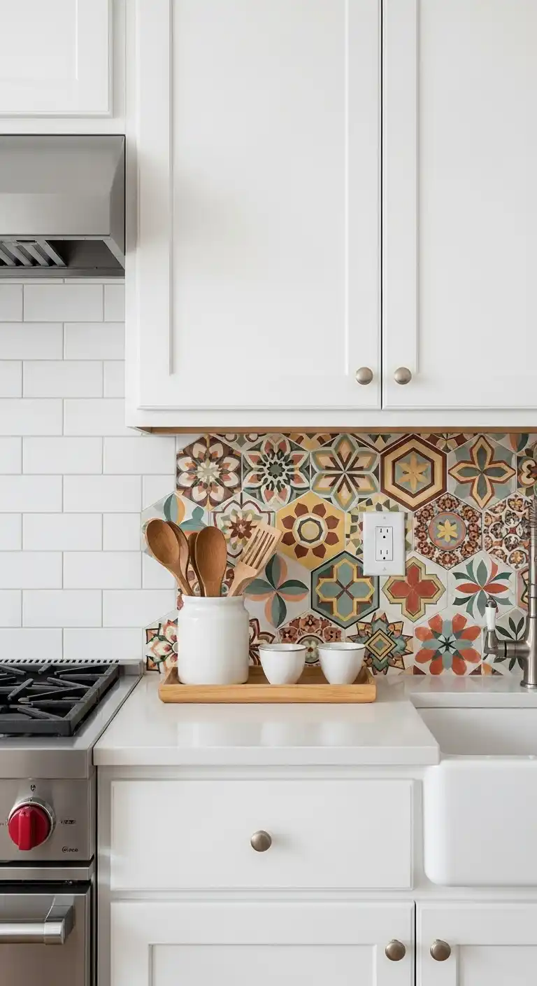 20 Vintage Kitchen Decor Ideas for a Timeless Look 8 7. Retro Backsplash