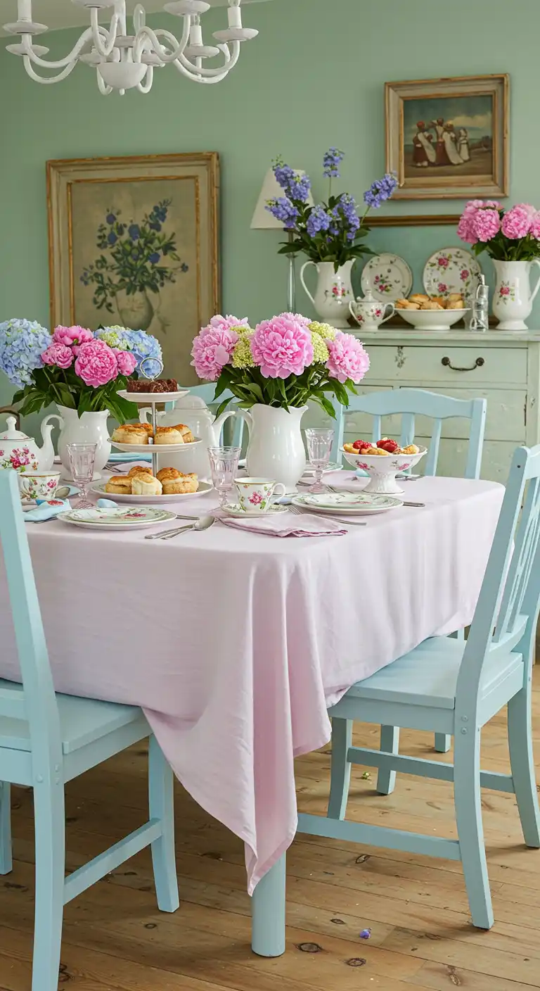 13 Cottagecore Dining Room Ideas That Bring Fairy Tale Charm 9 (8) Choose a Pastel Color Palette