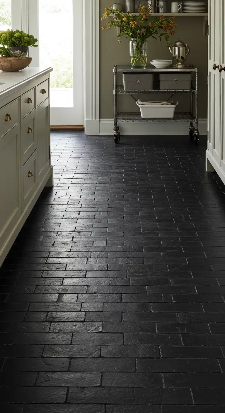 8) Obsidian Brick Flooring