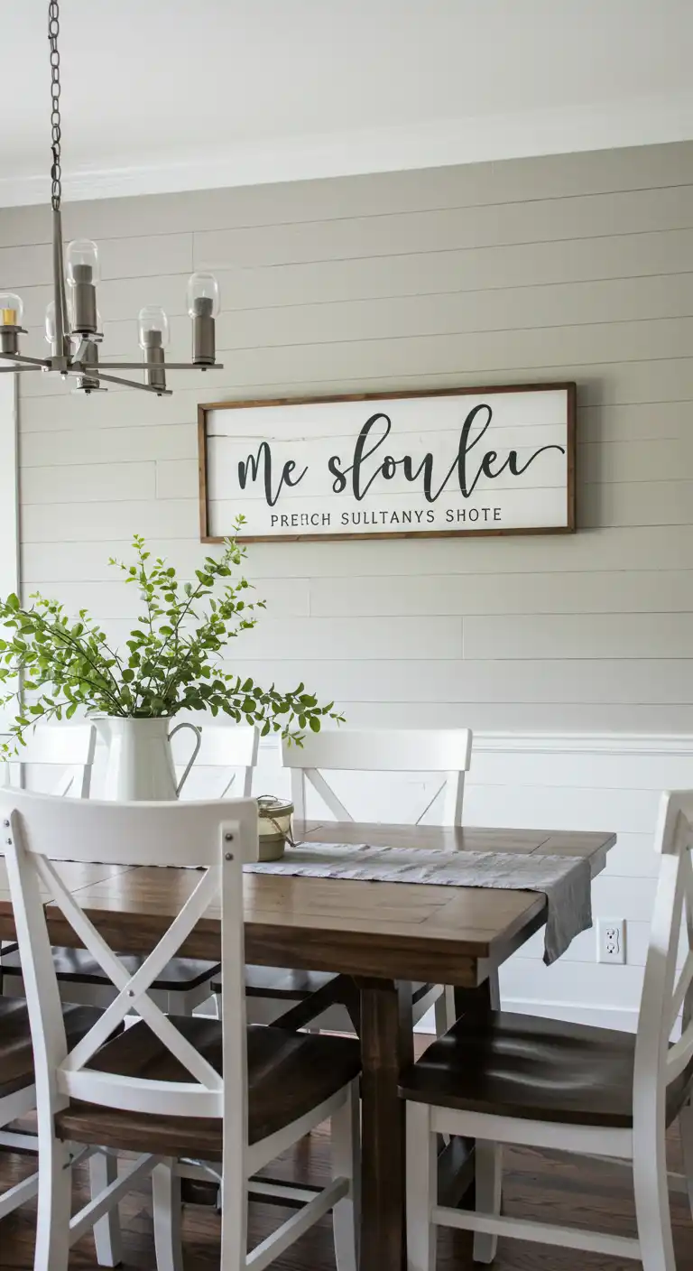 8 Cozy Farmhouse Style Dining Room Setup Ideas for Rustic Charm 8 8. Incorporate DIY Elements