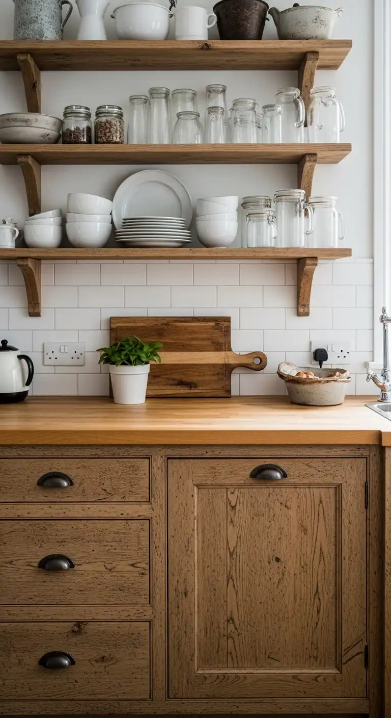 20 Vintage Kitchen Decor Ideas for a Timeless Look 9 8. Wooden Countertops