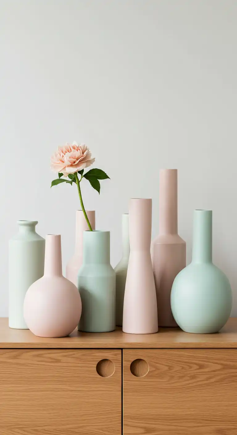 20 Stylish Sideboard and Buffet Decor Ideas for a Chic Touch 10 9) Sculptural Ceramic Collection