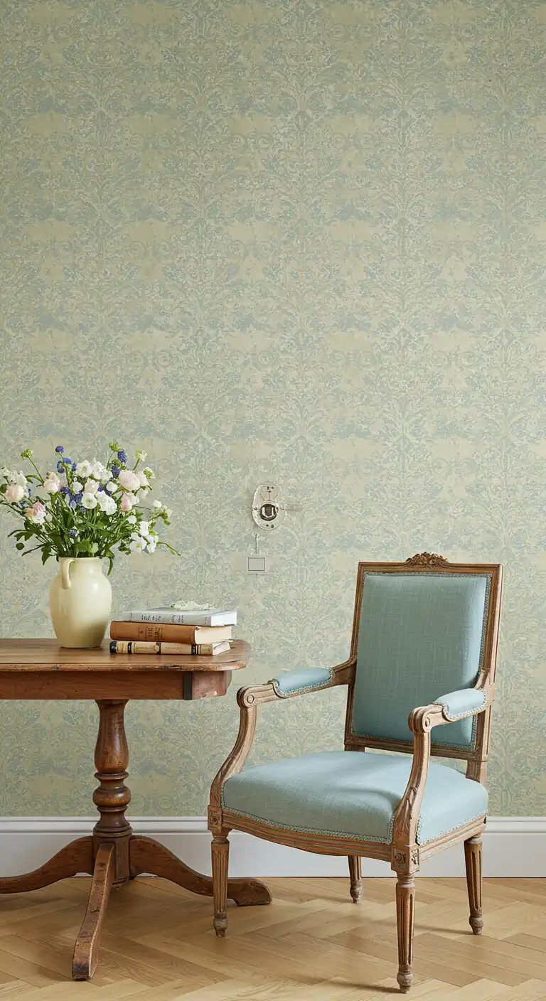 19 Vintage Dining Room Ideas for a Timeless Look 10 9) Wallpaper