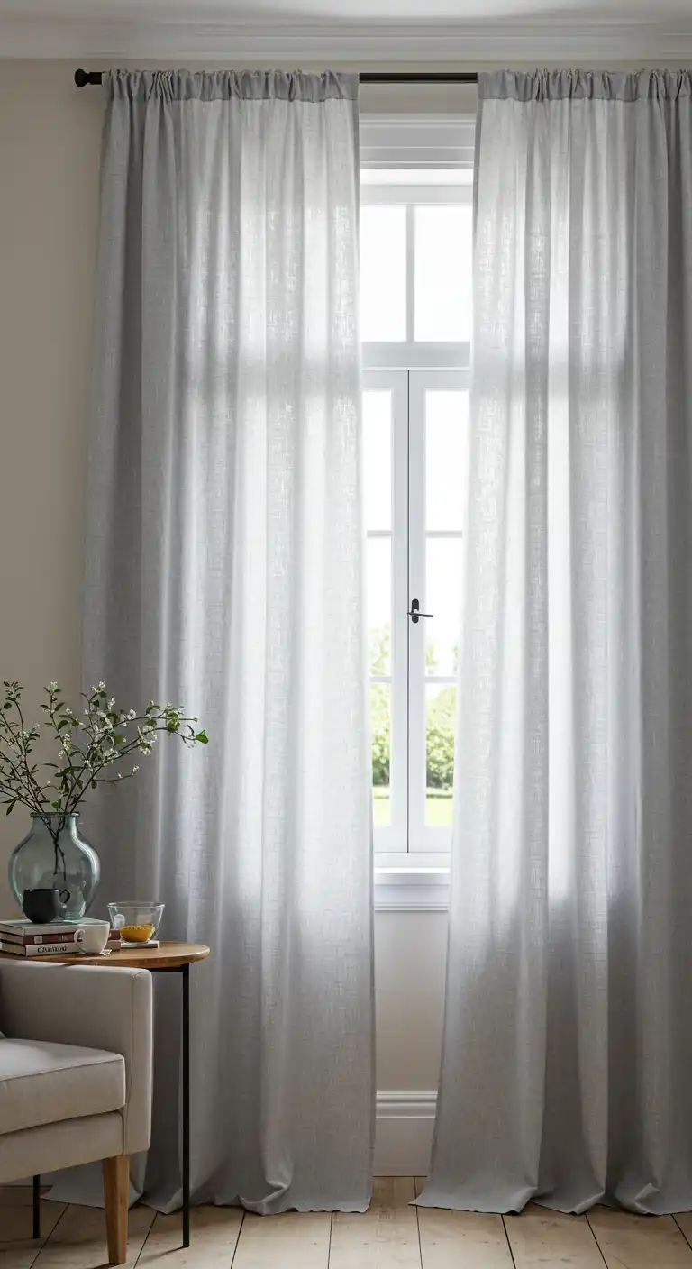 9. Grey Curtains or Drapes