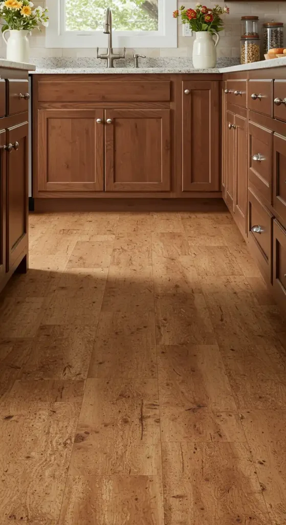 21 Earthy Kitchen Flooring Ideas for a Warm and Natural Look 6 Cork Flooring